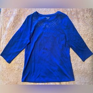 ⭐️ 3/$10 Studio Works Blue Top